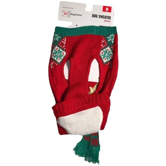 33 Degrees Pet Ugly Christmas Lama Dog Sweater Med - Picture 2 of 2